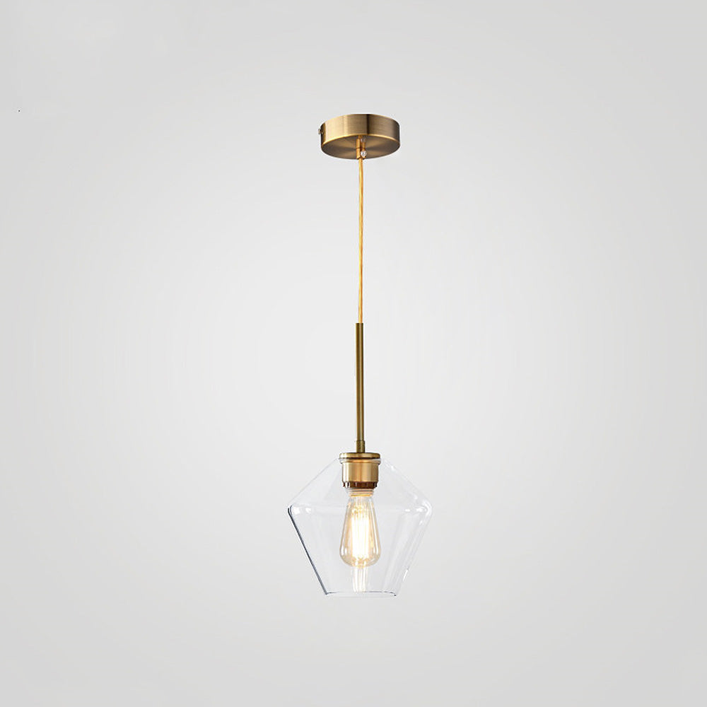 Edgy Metal Pendant Lamp with Abstract Shade