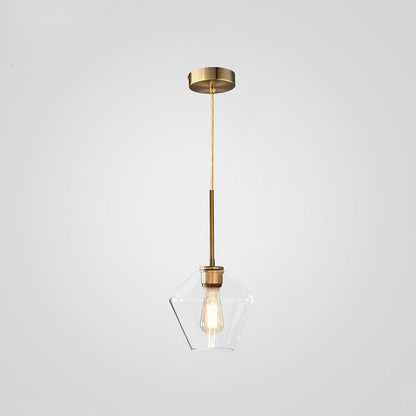 Edgy Metal Pendant Lamp with Abstract Shade