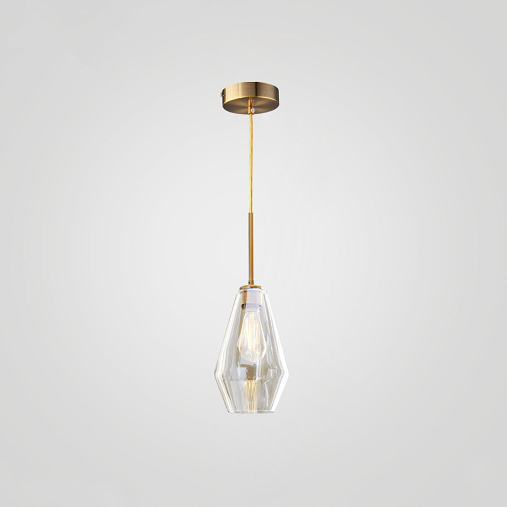 Edgy Metal Pendant Lamp with Abstract Shade
