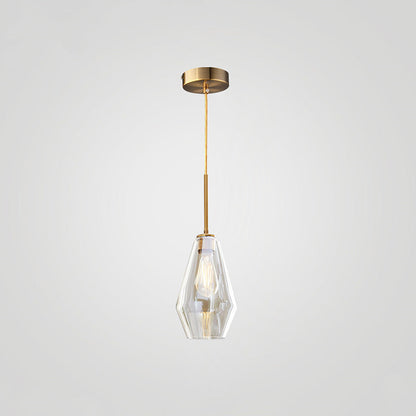 Edgy Metal Pendant Lamp with Abstract Shade