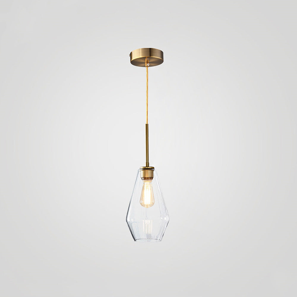 Edgy Metal Pendant Lamp with Abstract Shade