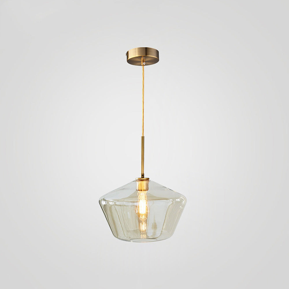 Edgy Metal Pendant Lamp with Abstract Shade