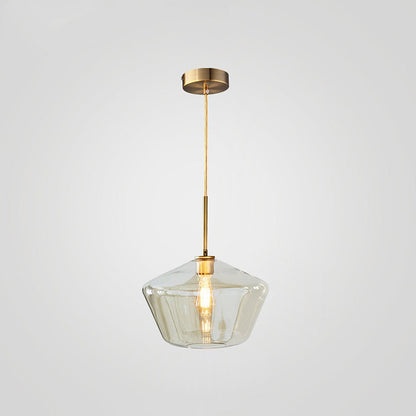 Edgy Metal Pendant Lamp with Abstract Shade