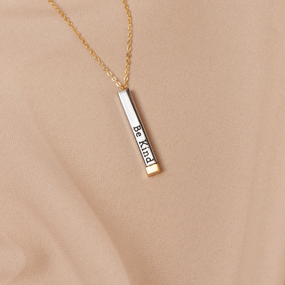 Sassy Secret Message Bar Necklace - Fesara