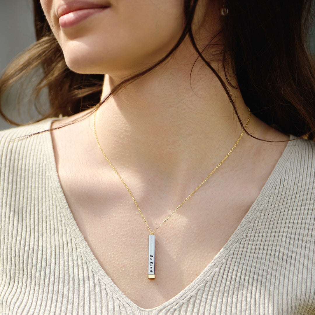 Sassy Secret Message Bar Necklace