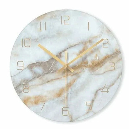 Classic Marble Effect Wall Clock
