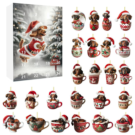 Fun Dog Themed Christmas Countdown Calendar - Fesara