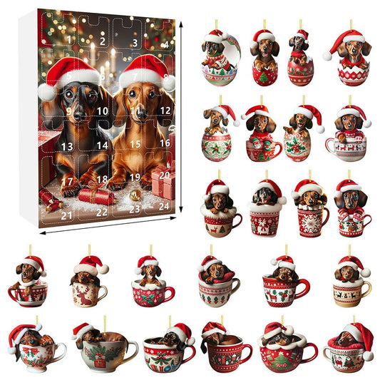 Fun Dog Theme Christmas Countdown Calendar - Fesara
