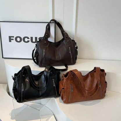 Dakota | Chic Black Vegan Leather Shoulder Bag for Women 1