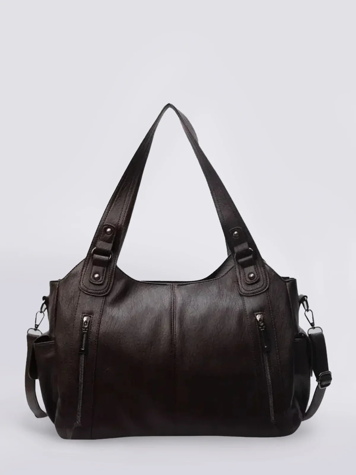 Dakota | Chic Black Vegan Leather Shoulder Bag for Women 2