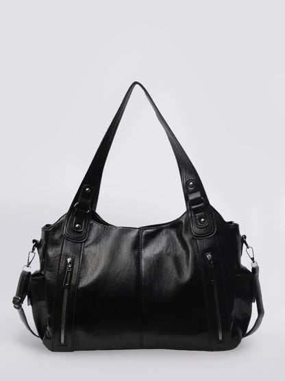 Dakota | Chic Black Vegan Leather Shoulder Bag for Women 3