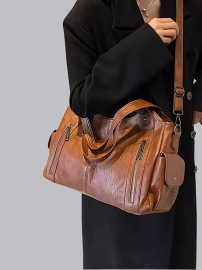 Dakota | Chic Black Vegan Leather Shoulder Bag for Women 6