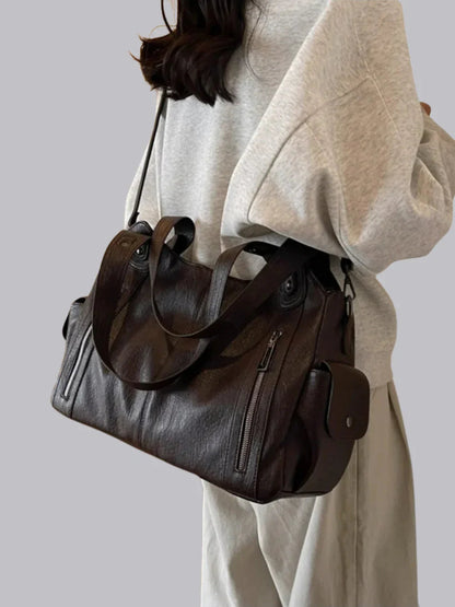 Dakota | Chic Black Vegan Leather Shoulder Bag for Women 8