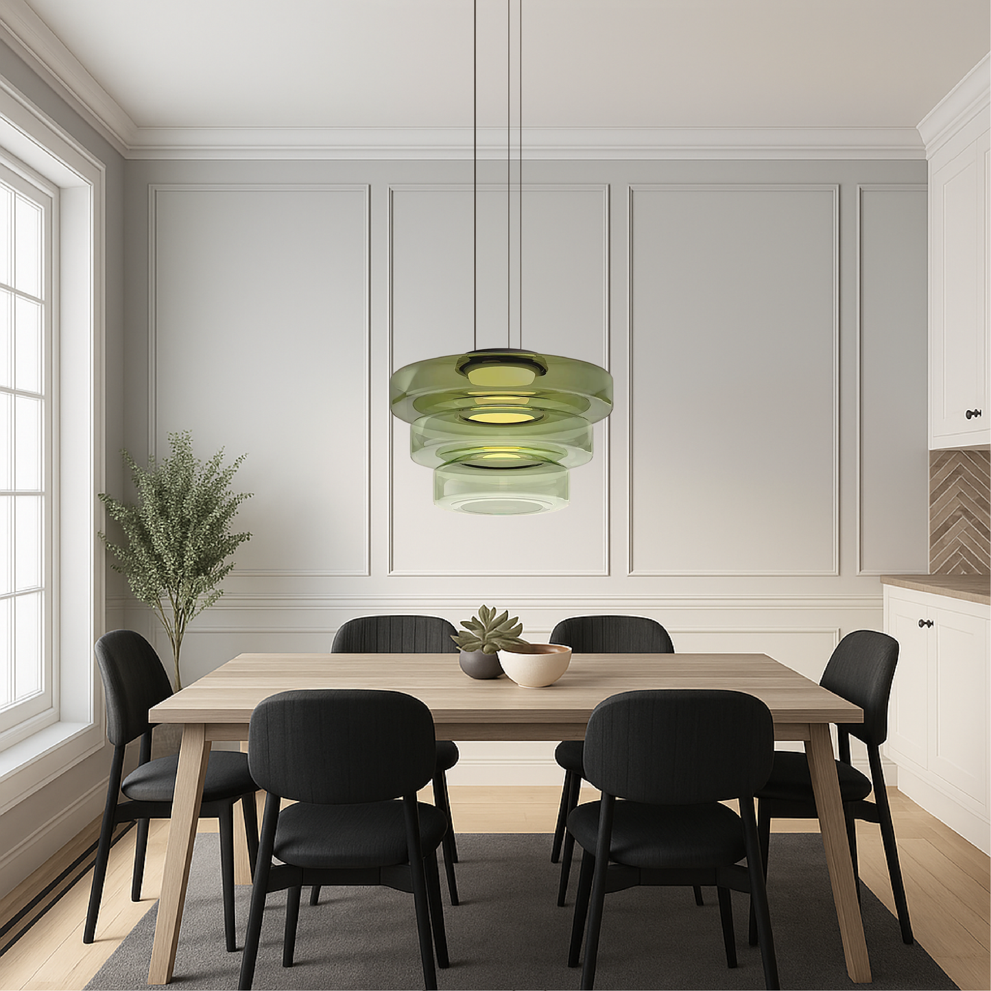 Danish glass Bauhaus pendant lamp 6