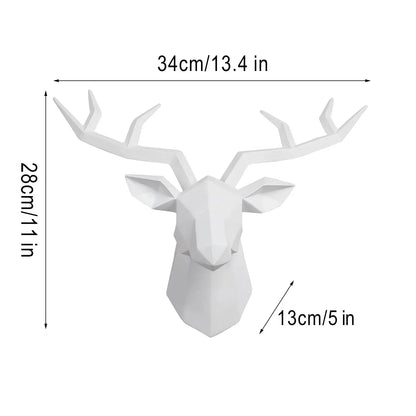 Wildlife Deer Antler Wall Art Statue Decoration