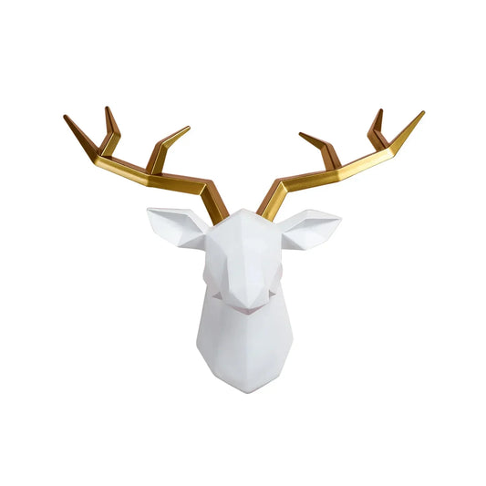 Wildlife Deer Antler Wall Art Statue Decoration - Fesara