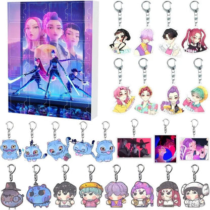 Mysterious Kpop Fan 24 Piece Keychain Calendar - Fesara