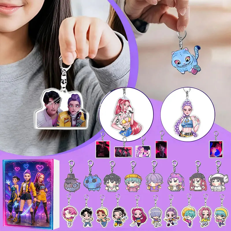 Demonix | Unique Dark Fantasy Kpop Advent Calendar with 24 Keychains 2