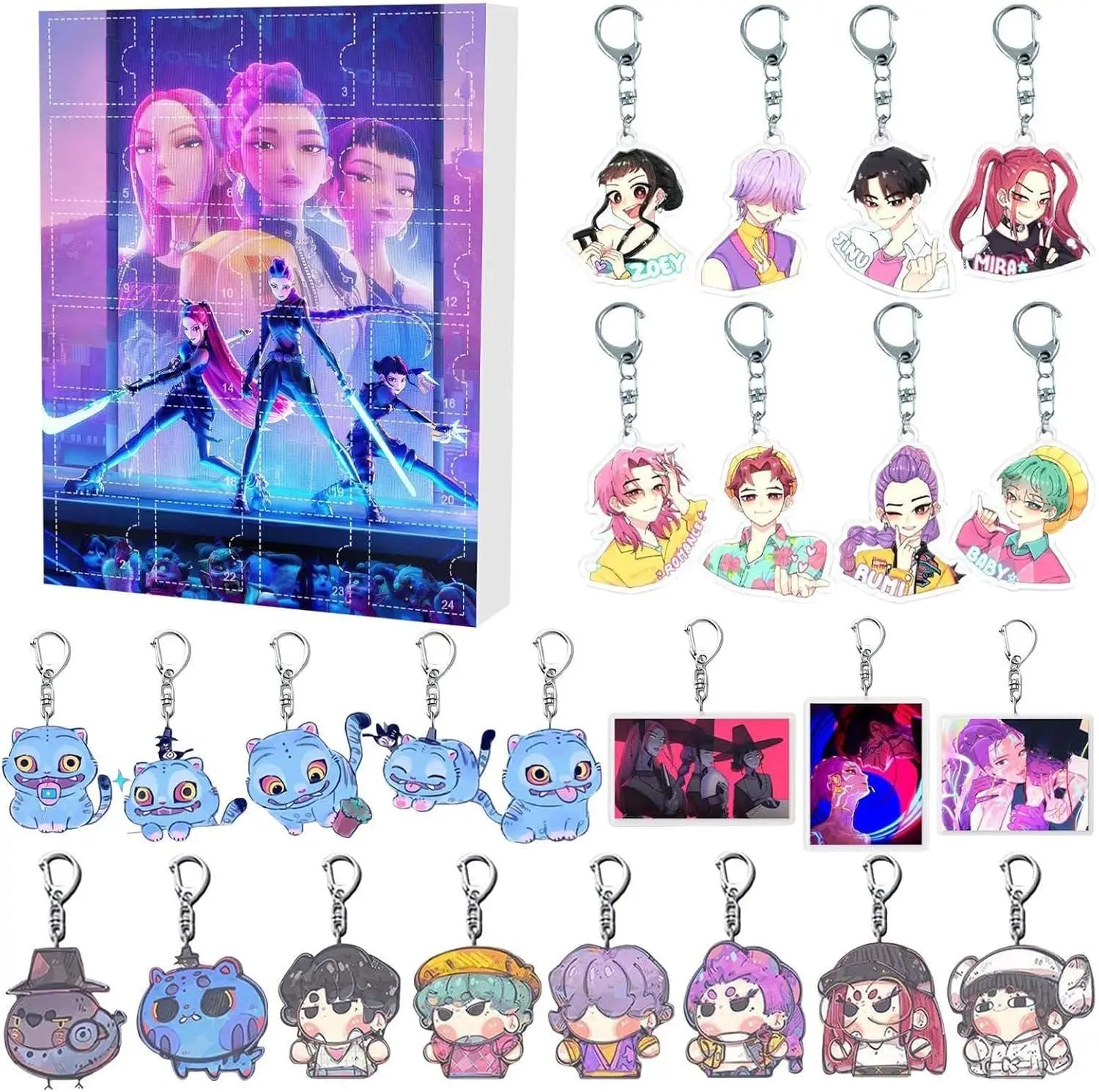 Demonix | Unique Dark Fantasy Kpop Advent Calendar with 24 Keychains 4