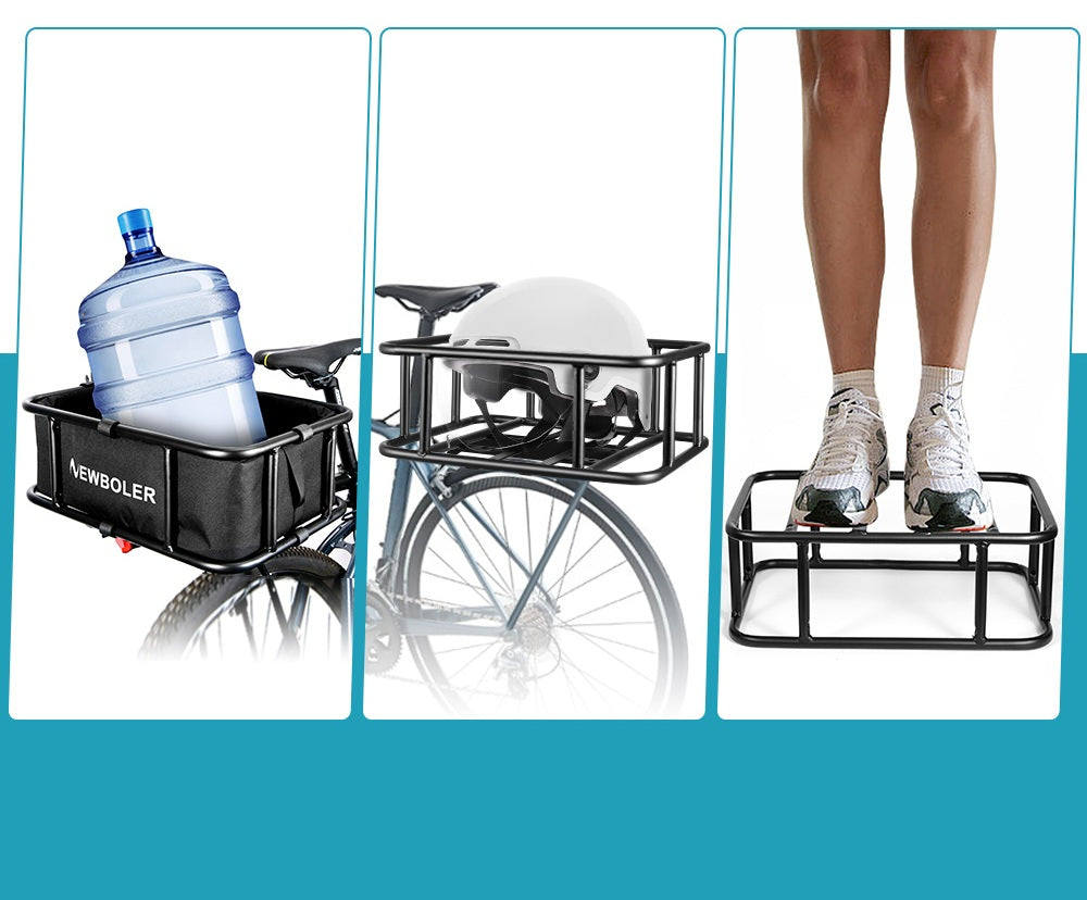 Durable Rear Bike Storage Basket with Mount