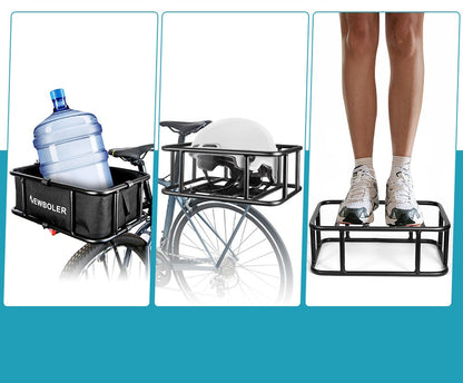 Durable Rear Bike Storage Basket with Mount