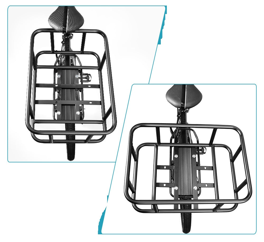 Durable Rear Bike Storage Basket with Mount