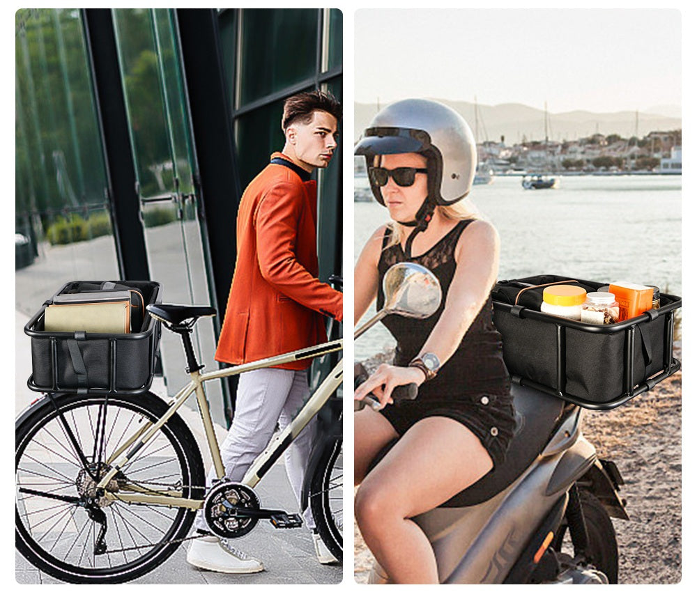 Durable Rear Bike Storage Basket with Mount