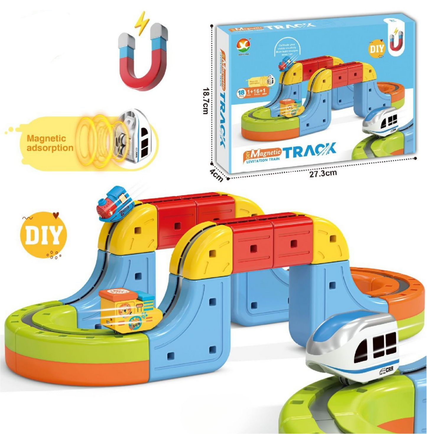 Fun Kids Magnetic Train Track Toy - Fesara