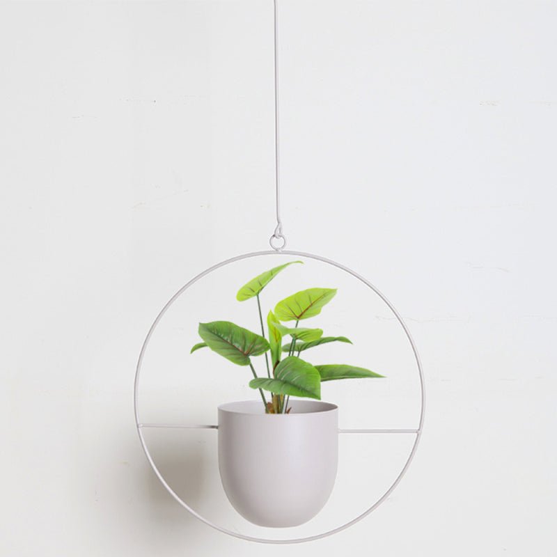 Stylish Metal Hanging Planter with Chain