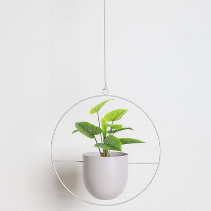 Stylish Metal Hanging Planter with Chain