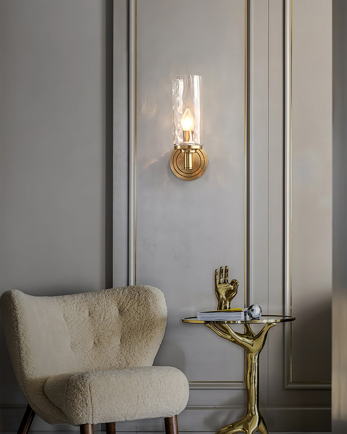 Sleek Glass Wall Lamp for Modern Home Decor