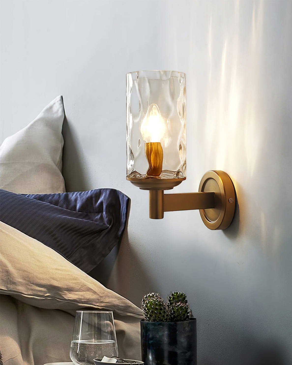 Sleek Glass Wall Lamp for Modern Home Decor
