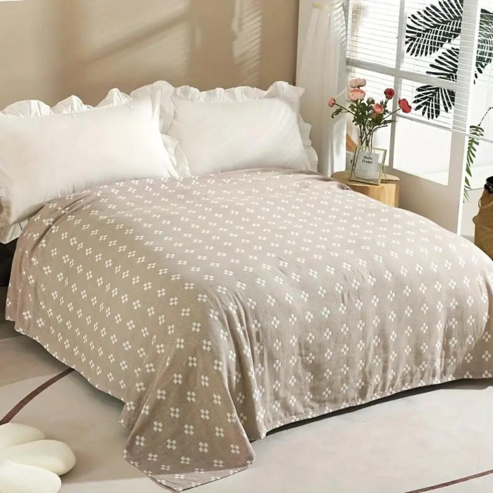 Soft Plush Throw Blanket Geometric Design