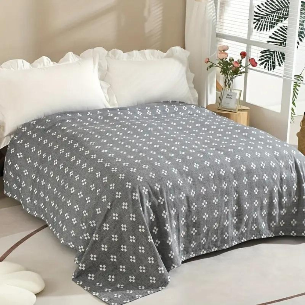 Soft Plush Throw Blanket Geometric Design