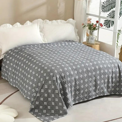 Soft Plush Throw Blanket Geometric Design