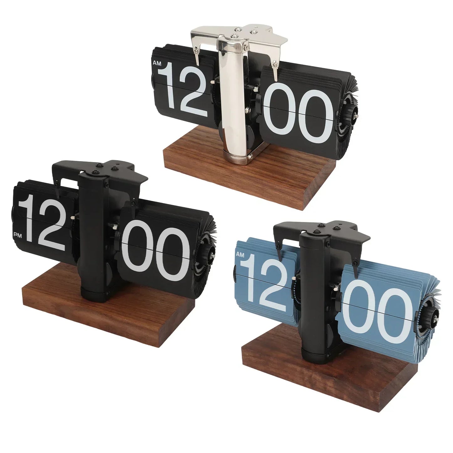 Classic Brown Wooden Flip Clock