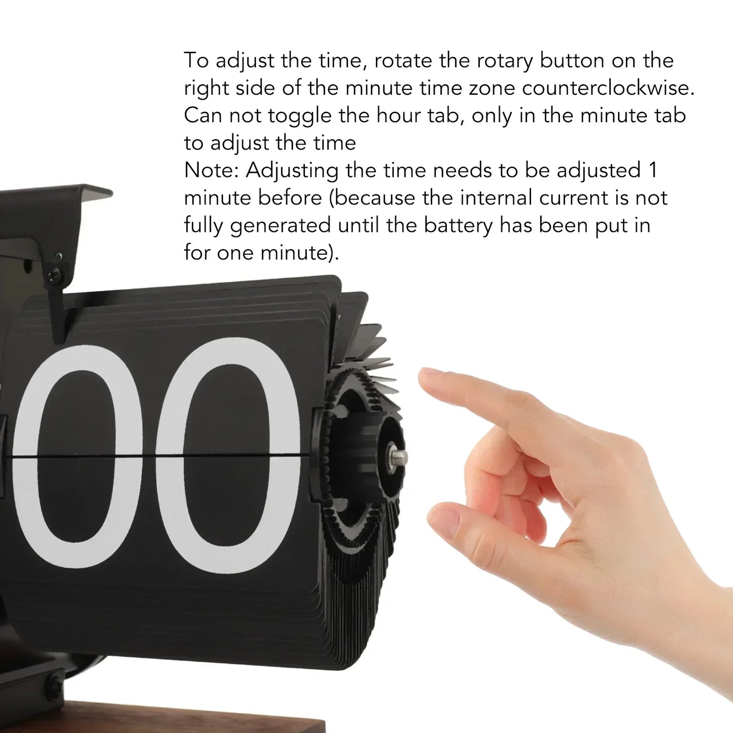 Classic Brown Wooden Flip Clock
