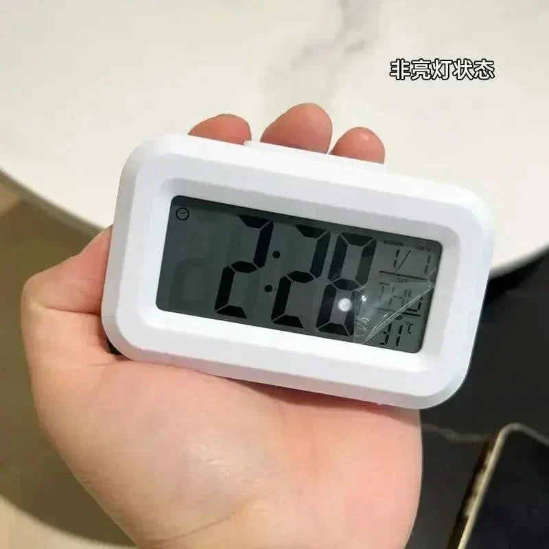 Compact Digital Snooze Alarm Clock with LED Display