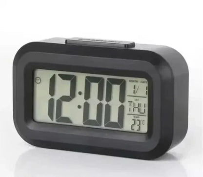 Compact Digital Snooze Alarm Clock with LED Display