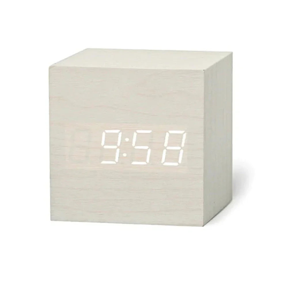 Small Digital Table Clock with LED Nightlight