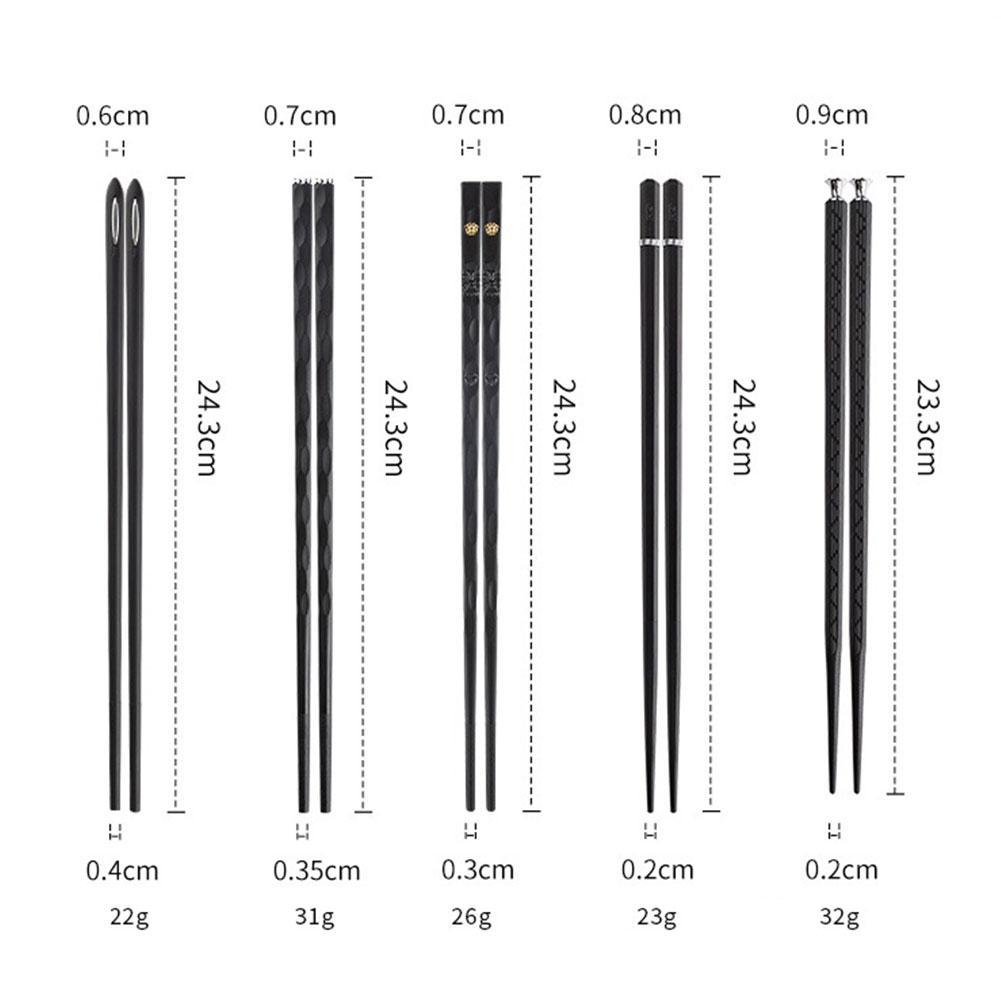 DineLux | Elegant Sophisticated Alloy Chopstick Set (5 Pairs) 6