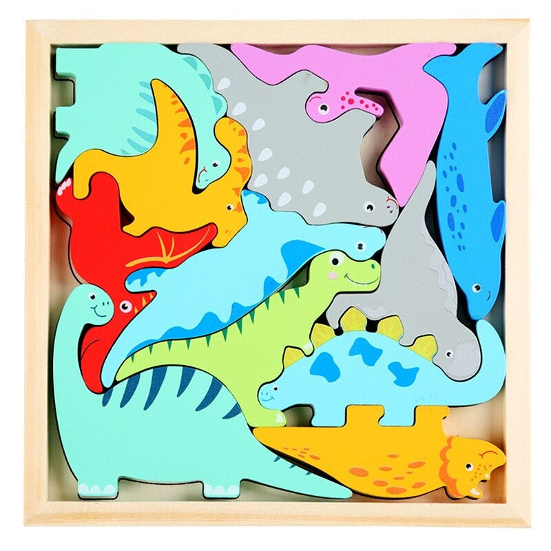 Wooden Brain Teaser Puzzle Set (3 Pack)