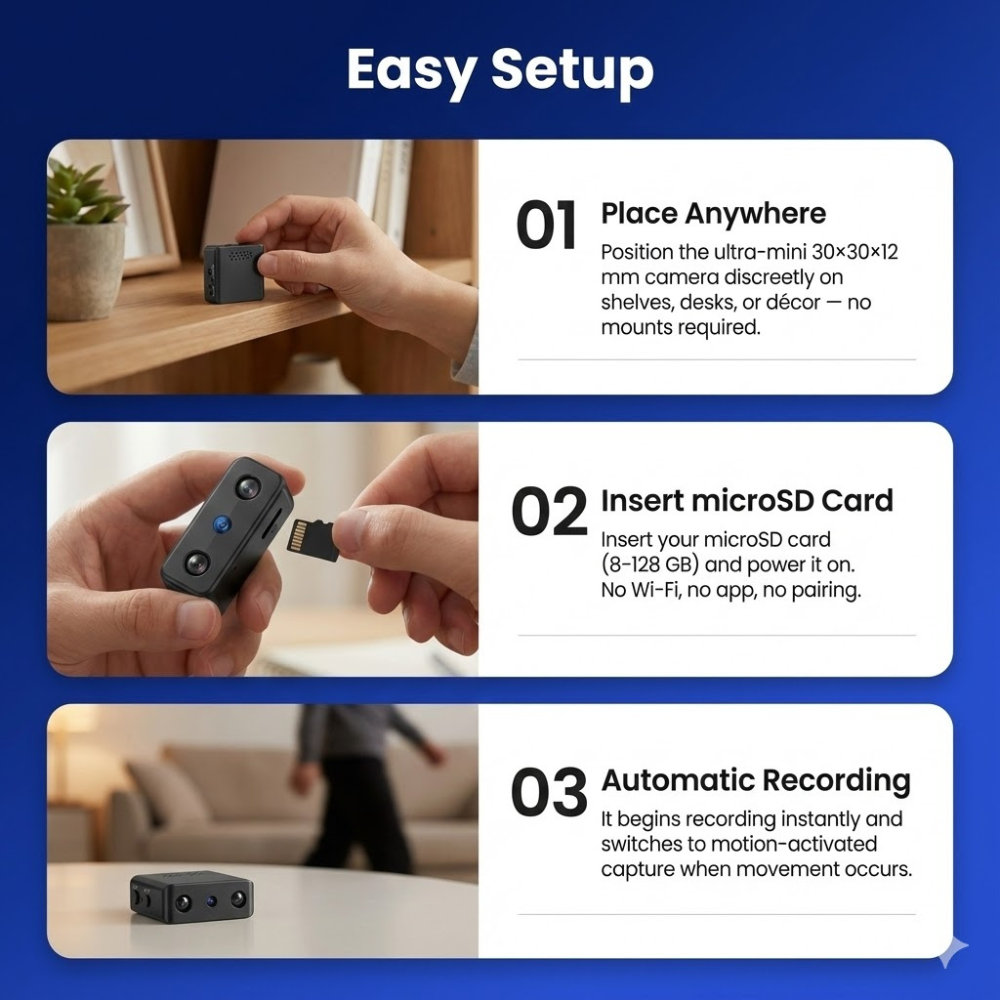 Compact Wireless Home Surveillance Camera