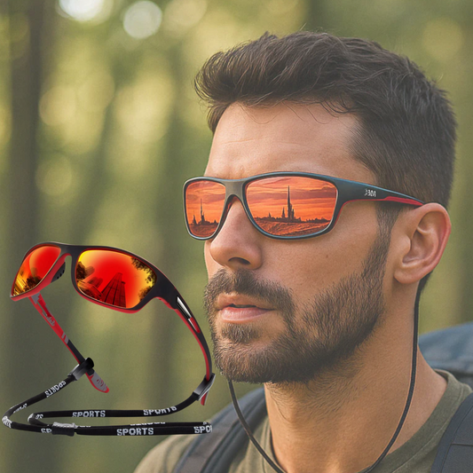 Men's Sports Wraparound Sunglasses with UV Protection - Fesara