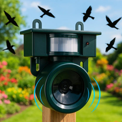 Outdoor Bird Repellent Motion Activated Sonic Repeller - Fesara