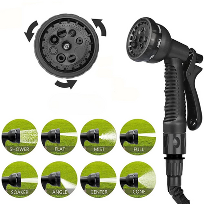 Flexible Water Hose with 8 Spray Settings Durable & Kink Free