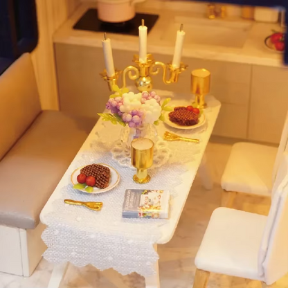 Tiny Wooden Doll House for Kids Creative Play