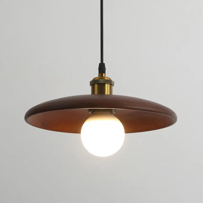 Nordic Wood Pendant Light LED Glass Ceiling Fixture