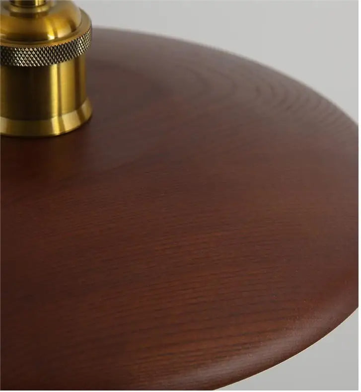 Nordic Wood Pendant Light LED Glass Ceiling Fixture