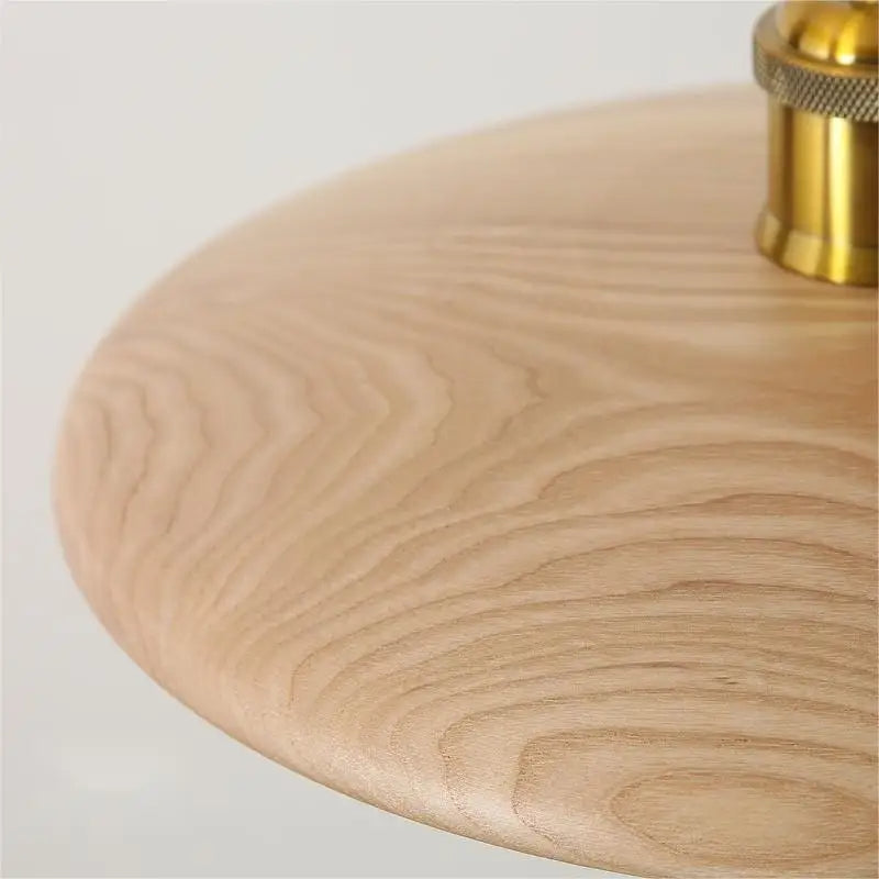 Nordic Wood Pendant Light LED Glass Ceiling Fixture